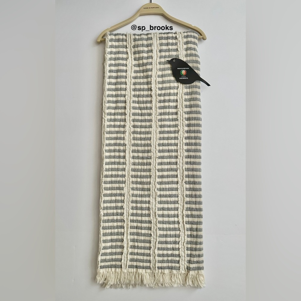 🎁Piscatextil Throw Blanket - Striated Navy Stripe